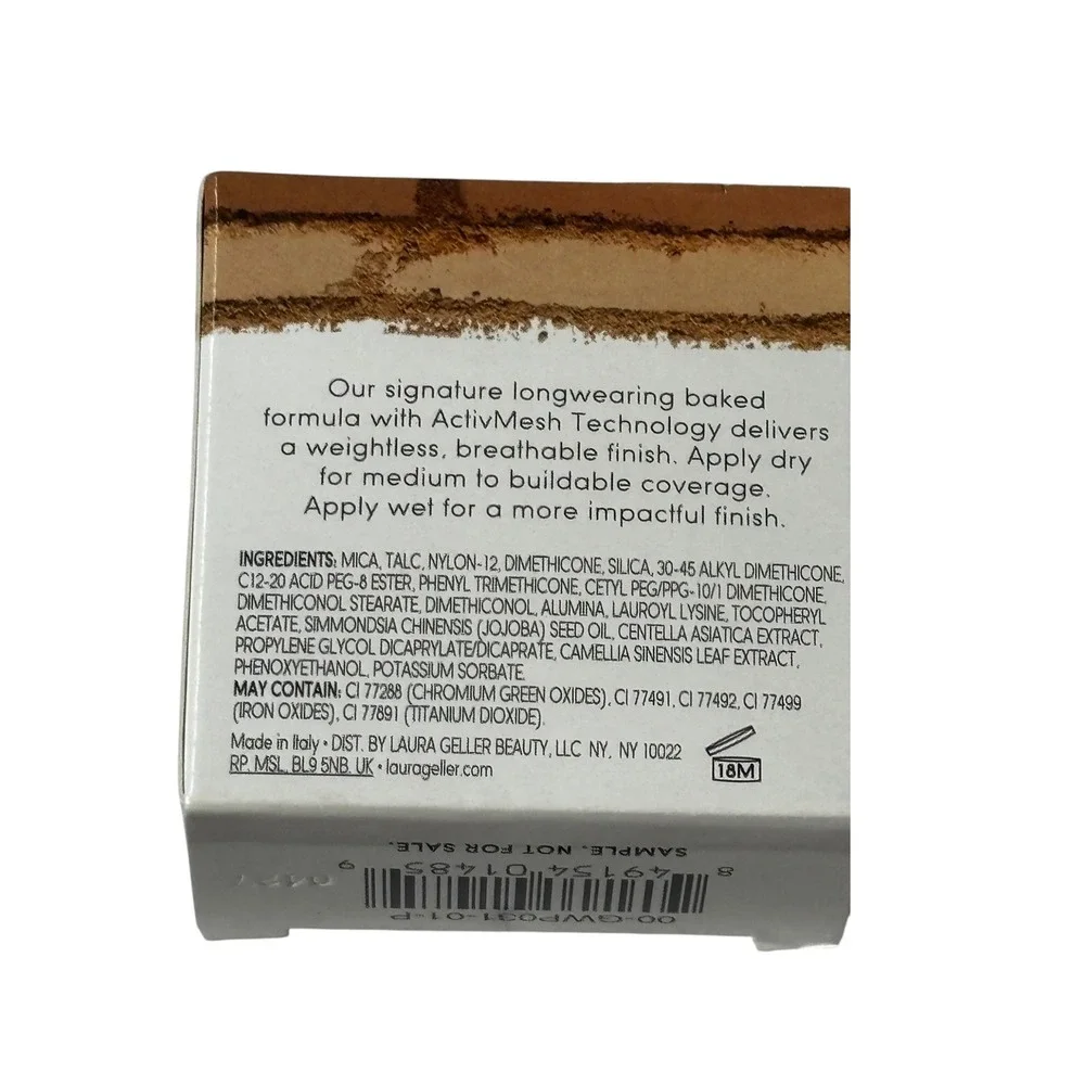 Laura Geller Double Take Baked Versatile Powder Foundation Medium 0.06oz Travel